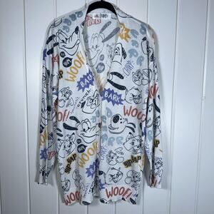 Disney Characters Sidekicks Sweater Large All Over Critters Print Cardigan Pluto